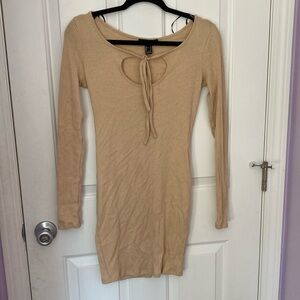 Forever 21 tight fit tan dress